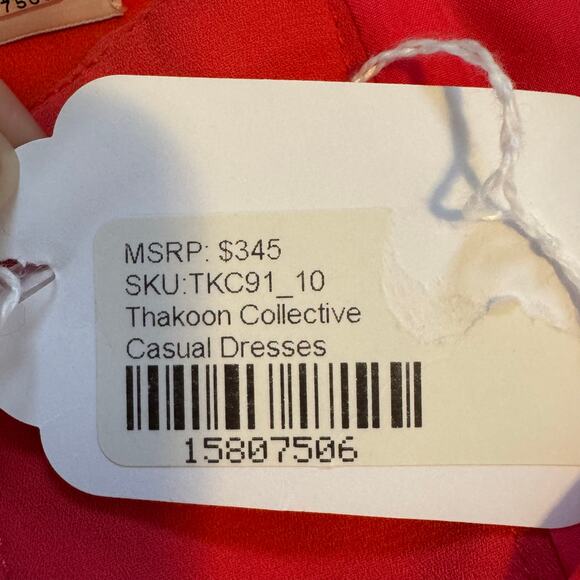 Thakoon Collective Pink V-Neck Shift Dress Sleeveless Crepe Size 10 - Picture 7 of 8